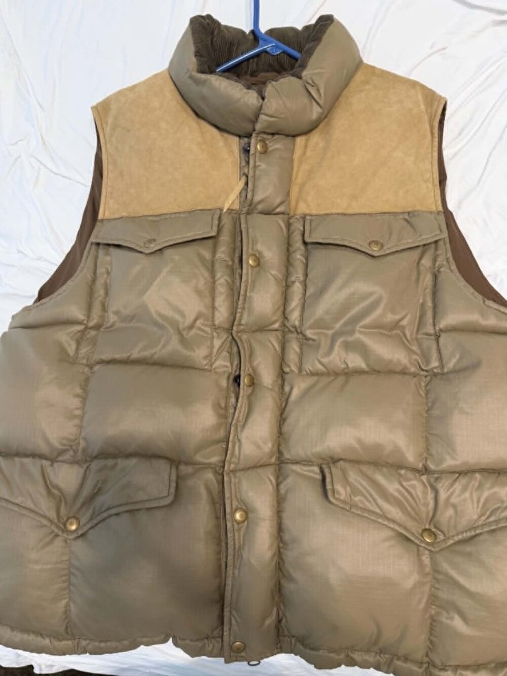 RRL leather Quilted vest for men from RRL in olive. The Heritage line 2XL XXL